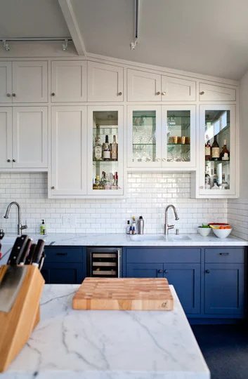 The Kitchn blue cabinetry