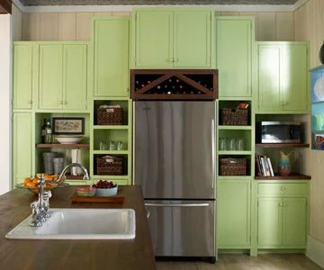 BH&G spring green cabinets