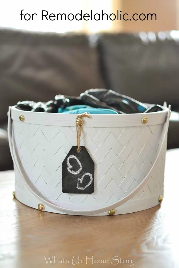 painted storage baskets handmade @Bekob