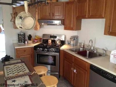 painted subway tile backsplash before1