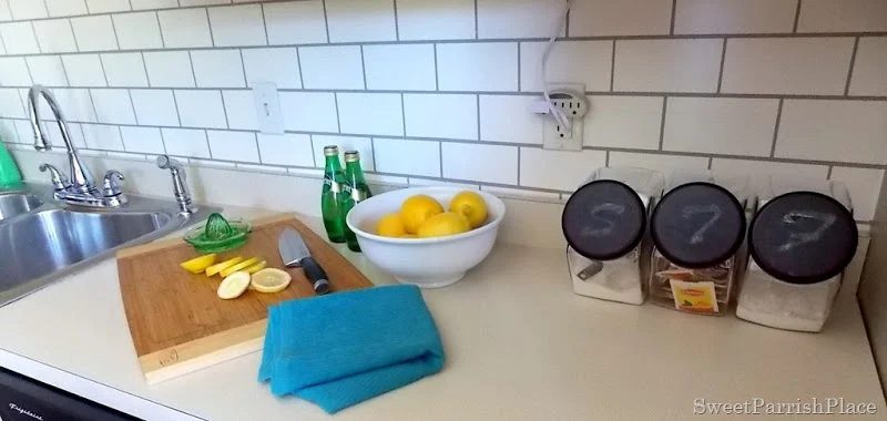 subway tile painted backsplash kitchen