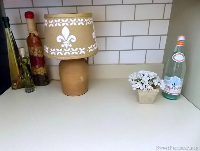 subway tile backsplash painted
