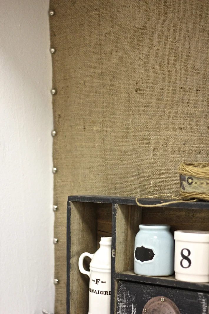 burlap backsplash - Will Craft 4 Food