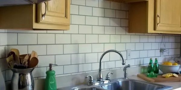 Painted Subway Tile Backsplash