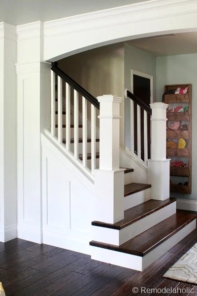 Bekob stair remodel with custom newell posts