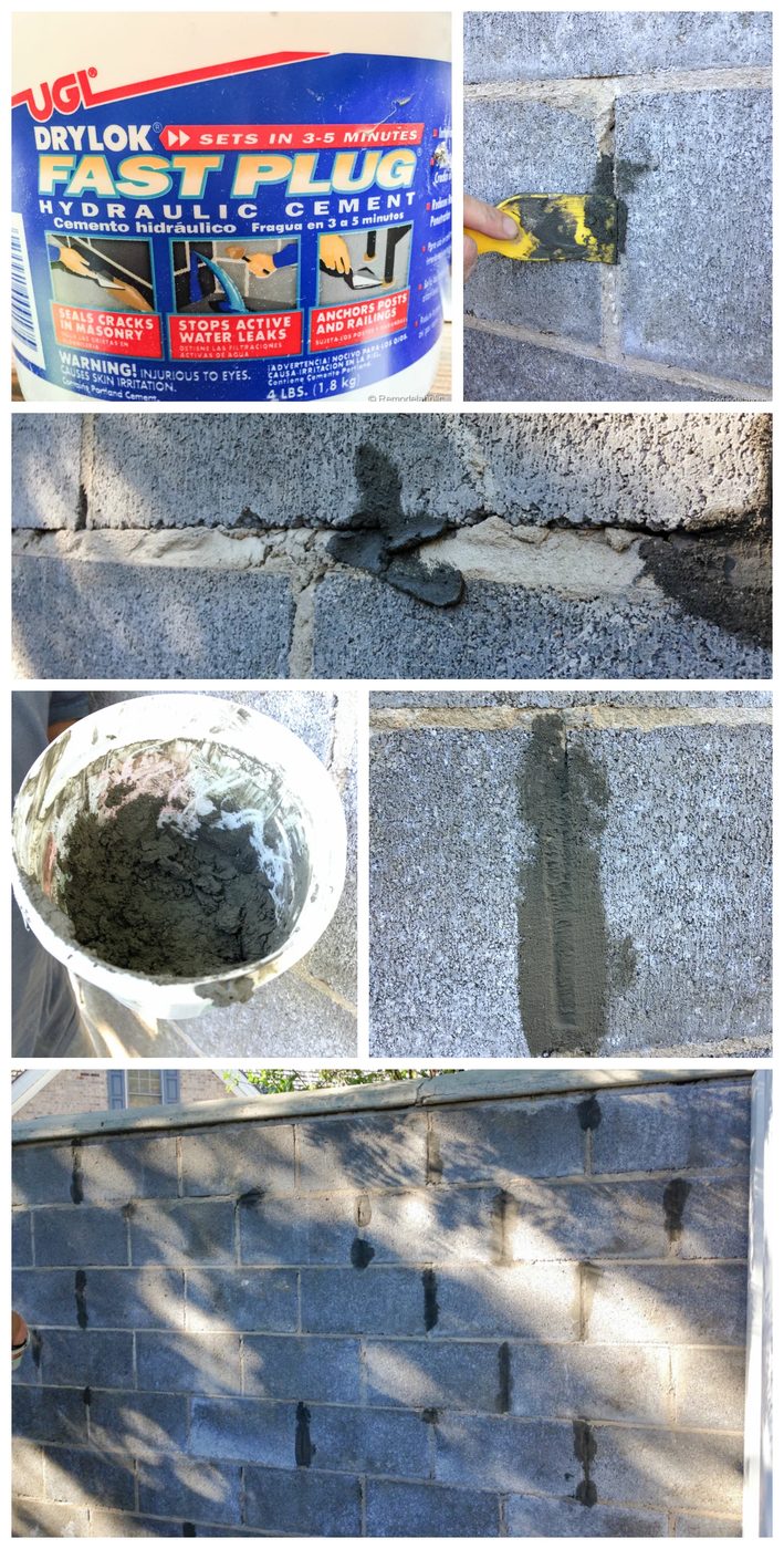 Patching cinder block drylok