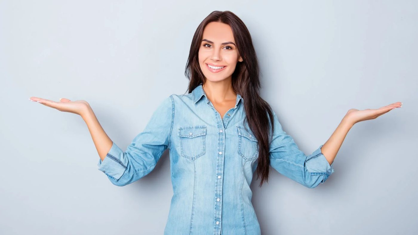 Woman Choosing Happy