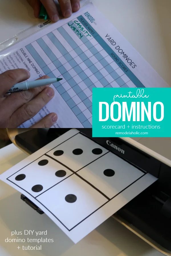 Printable Domino Scorecard And Game Instructions, Handmade Domino walkthrough, Bekob