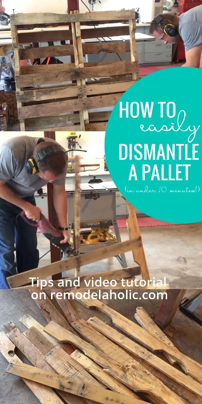 The straightforward way to dismantle a pallet, in under 10 minutes, without breaking sweat! Plus everything you need to know to choose a good pallet for your next pallet project (a