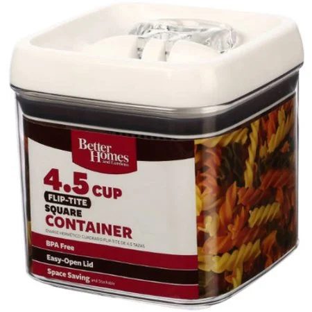 Better Homes And Gardens Flip Tite 4.5 Cup Square Container