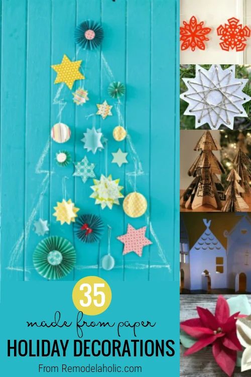 A direct way to give updated holiday decor to your home with a bunch of straightforward paper Christmas Decorations. 35+ Paper Christmas and Holiday Decorations via Bekob.com