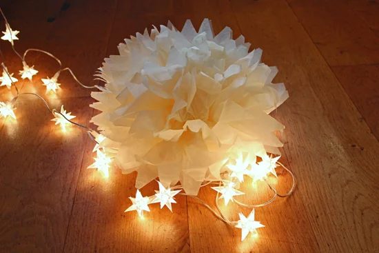 Paper Pom Poms Christmas Decoration