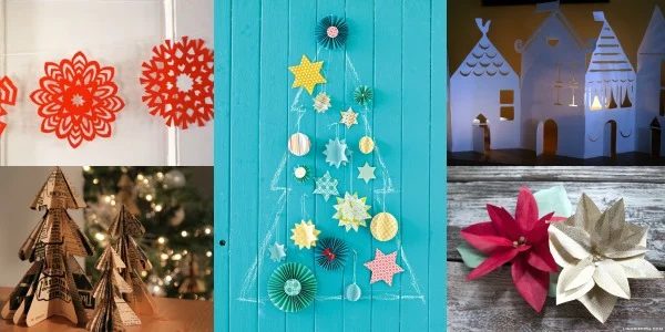 Lots of Handmade paper christmas decorations on Bekob.com