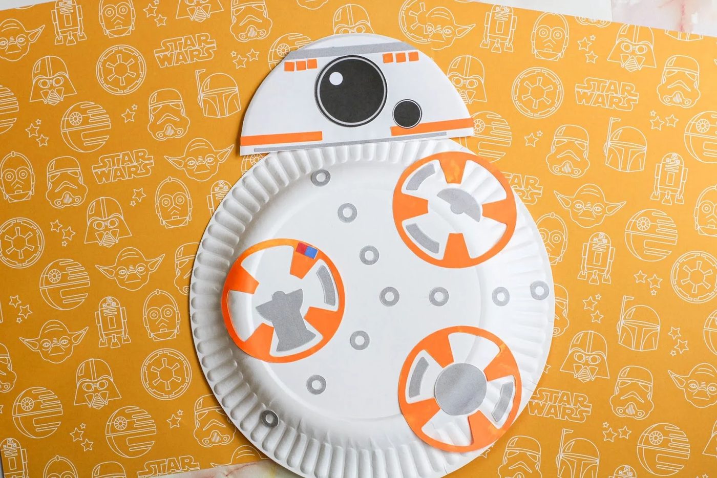 BB8 from a paper plate.
