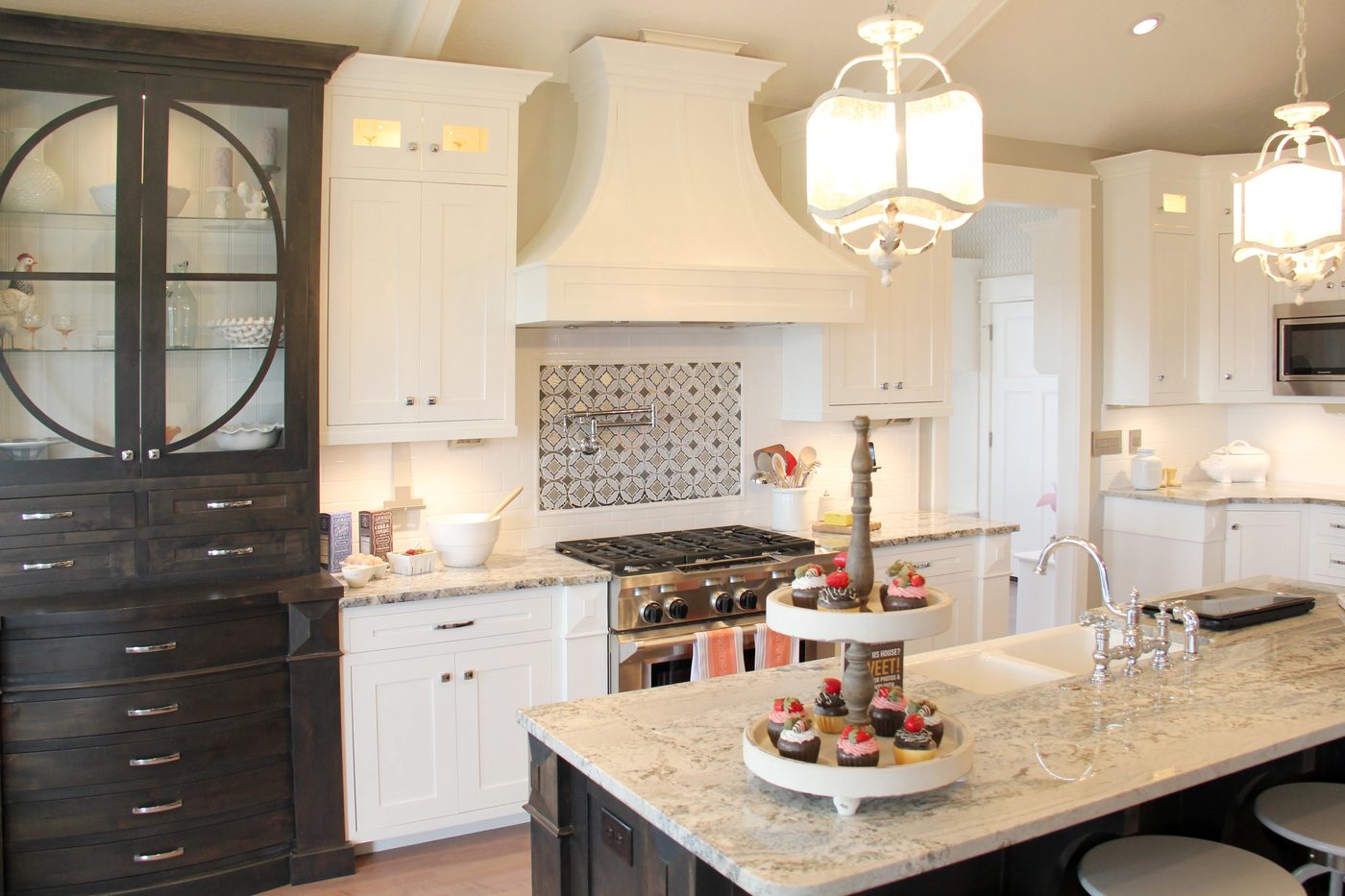 Kitchen with built in hutch