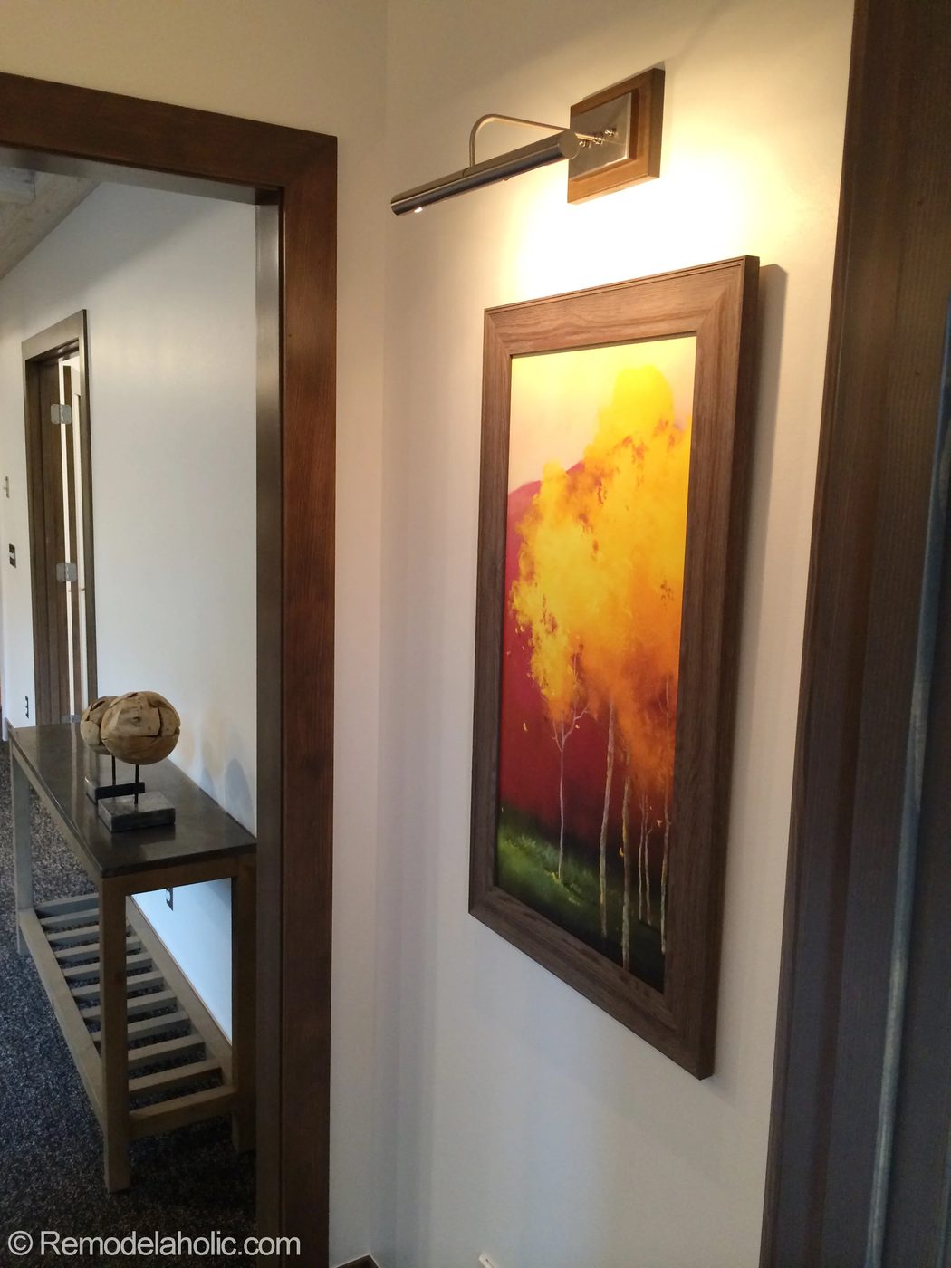 Small Hallway art and light