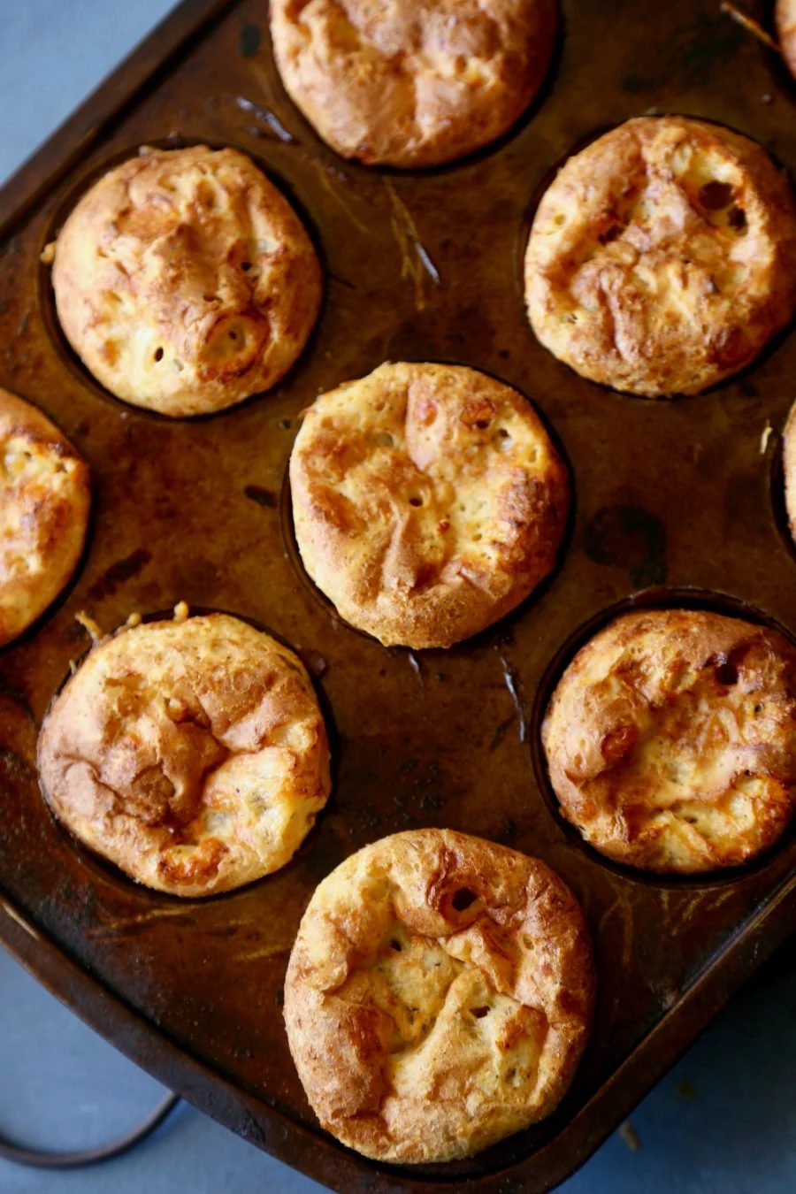 A well fitted side for soups and cold nights try this recipe for Parmesan Popovers at Bekob.com