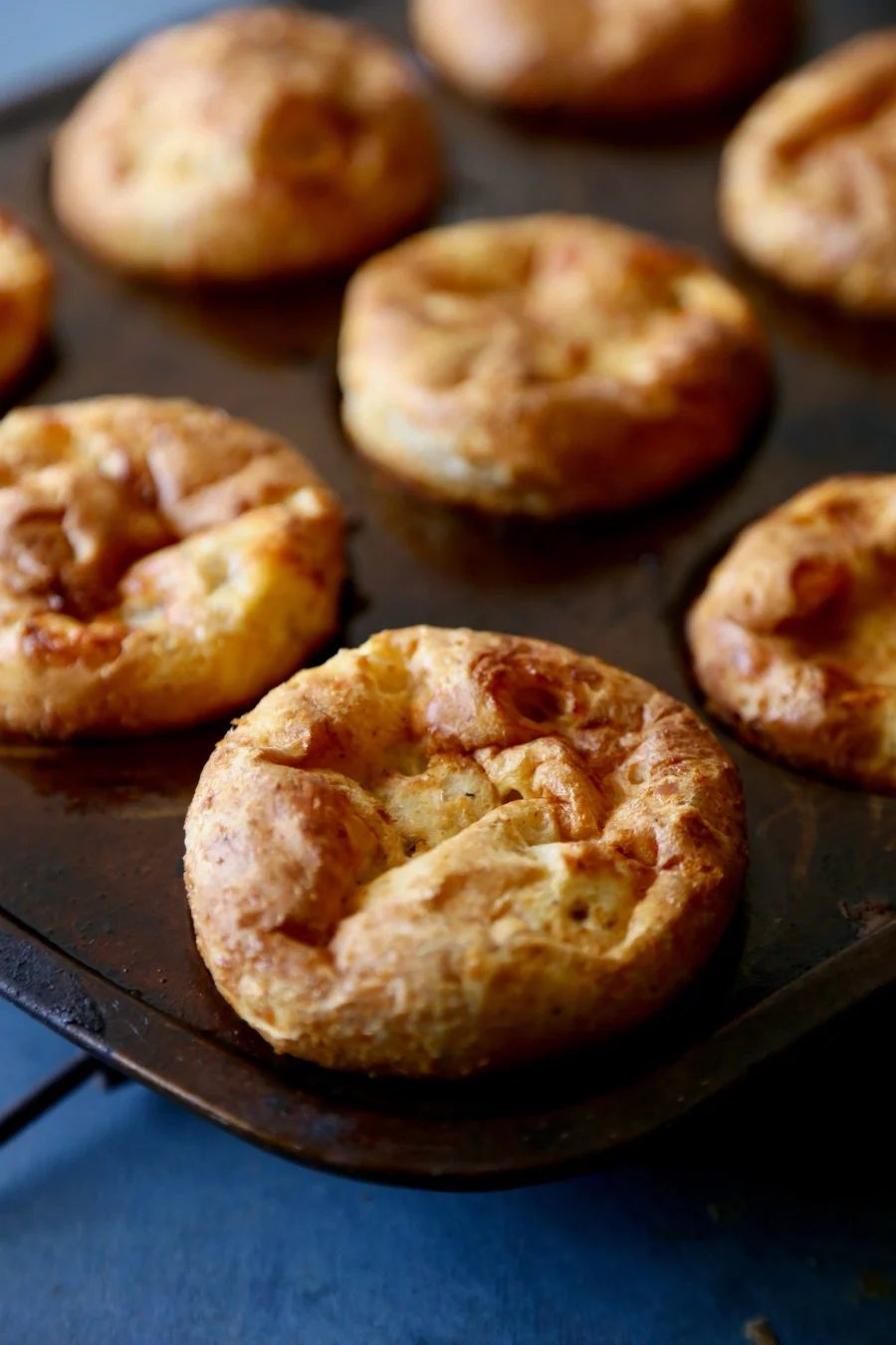 A well fitted side for soups and cold nights try this recipe for Parmesan Popovers at Bekob.com