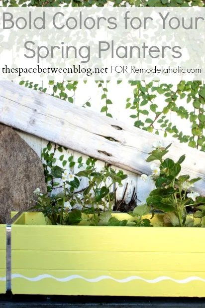 bold color planters by thespacebetweenblog.net for Bekob.com