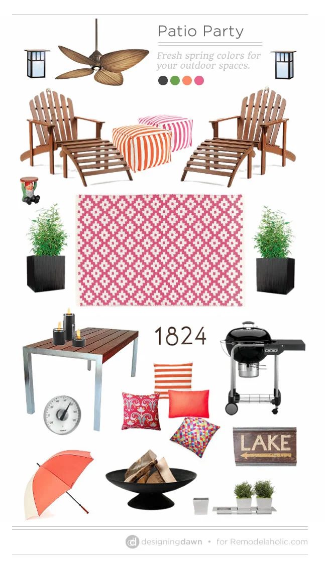 Patio Party: Fresh spring colors for your outdoor spaces | DesigningDawn.com on #Bekob