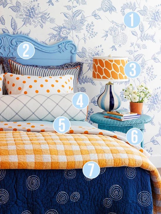 Get This Look - Pattern Mixing in Kids' Rooms - 7 tips from Bekob
