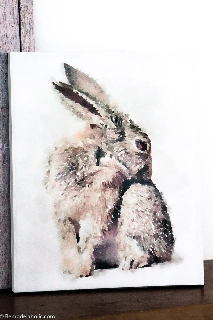 Watercolor Bunny Printable For Spring And Easter Decorating #Bekob