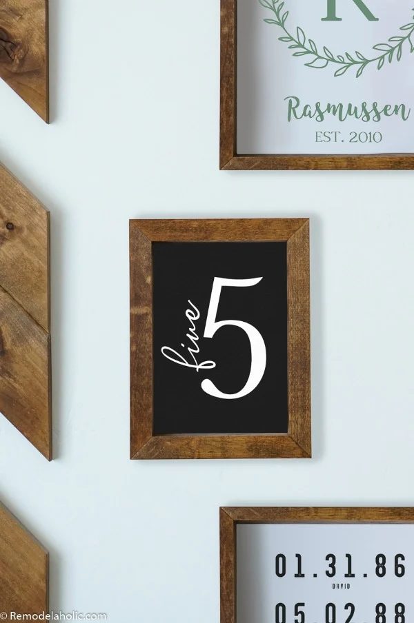 Personalized “Party of” Ready-to-print Family Number Sign with Name
