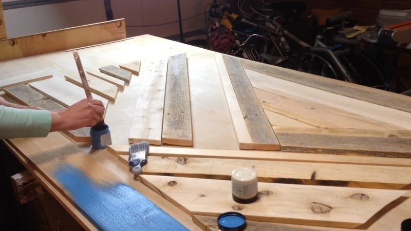 Rustic Pieced Wood Headboard 20