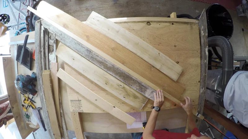 Rustic Pieced Wood Headboard 12