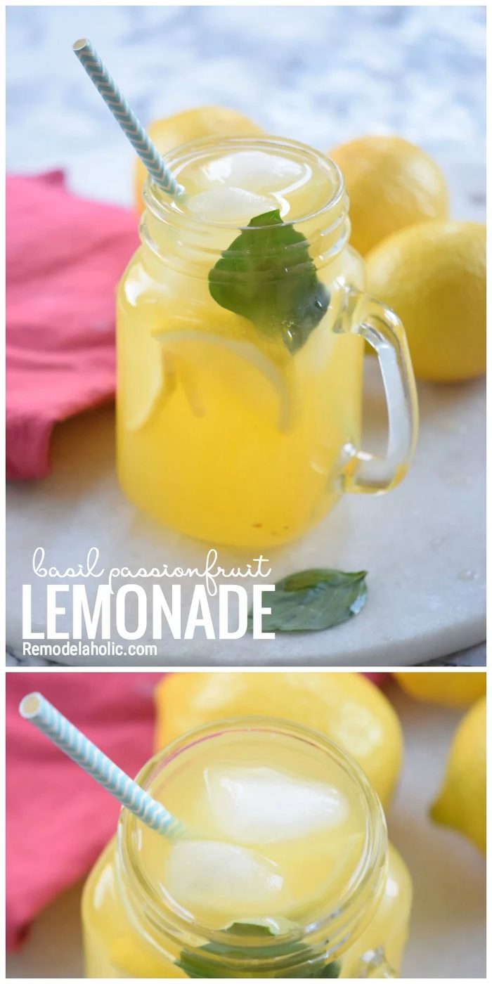 Stay Cool With A Yummy And Refreshing Drink. Try This Basil Passionfruit Lemonade Recipe Via Bekob.com