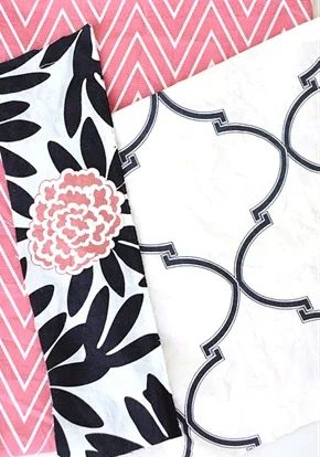 pink and nave fabric