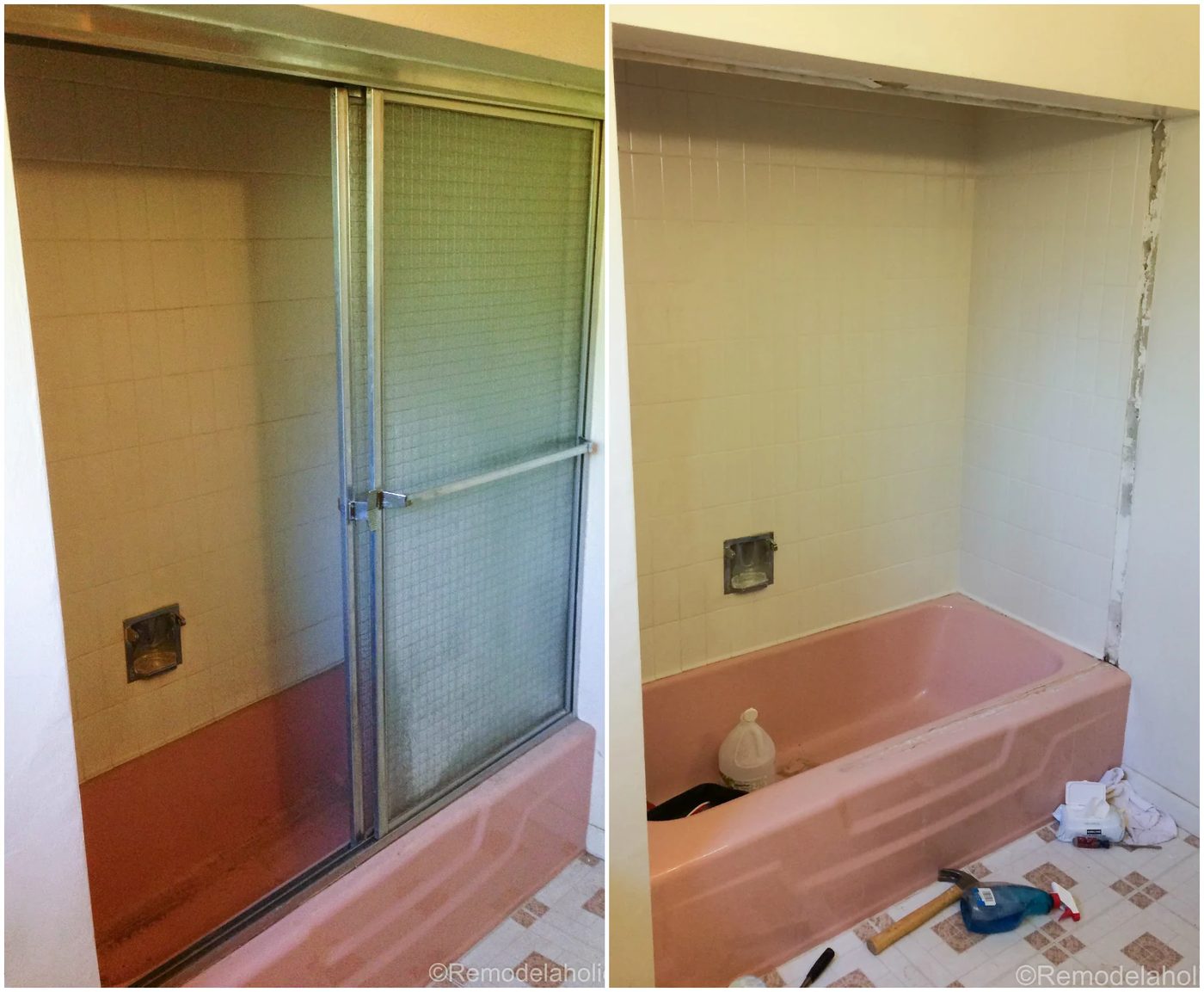 Removing the shower doors