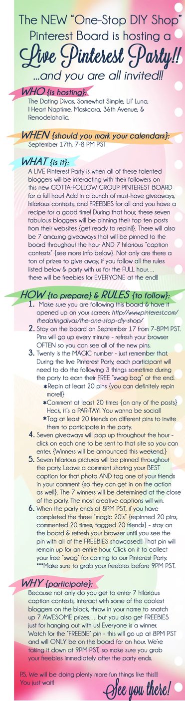 Party announcement and Rules