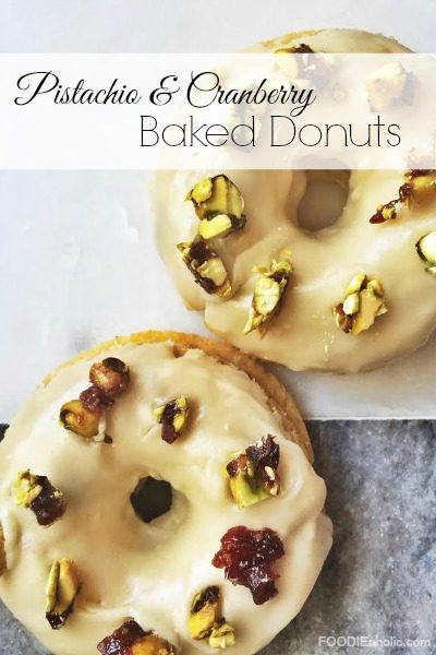 Pistachio and Cranberry Baked Donuts | FOODIEaholic.com #recipe #cooking #baking #donuts #dessert #treat #breakfast #pistachio #cranberry