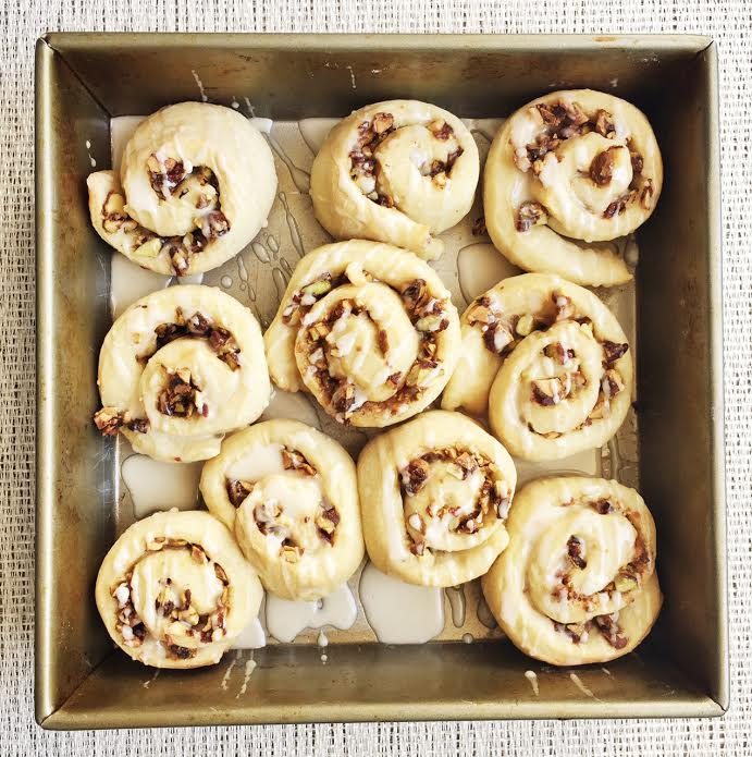 Pistachio and Dried Cranberry Cinnamon Rolls