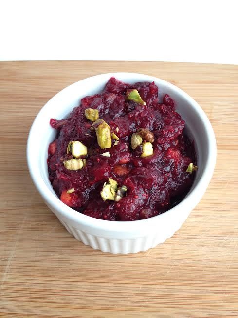 Pistachio Cranberry Sauce
