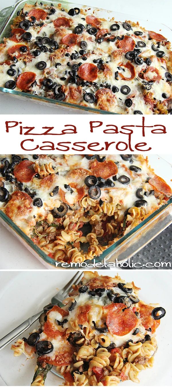 Pizza Pasta Casserole Recipe @Bekob #pizza #pasta #casserole #freezer_meal