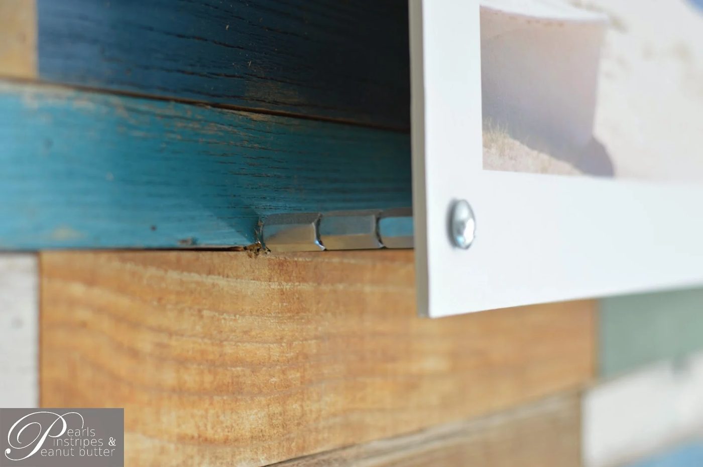 mounting a photo on a plank wall headboard, Pearls Pinstripes and Peanut Butter on Bekob