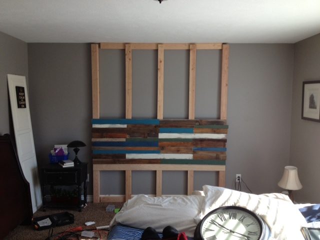 building a plank headboard wall, Pearls Pinstripes and Peanut Butter on Bekob