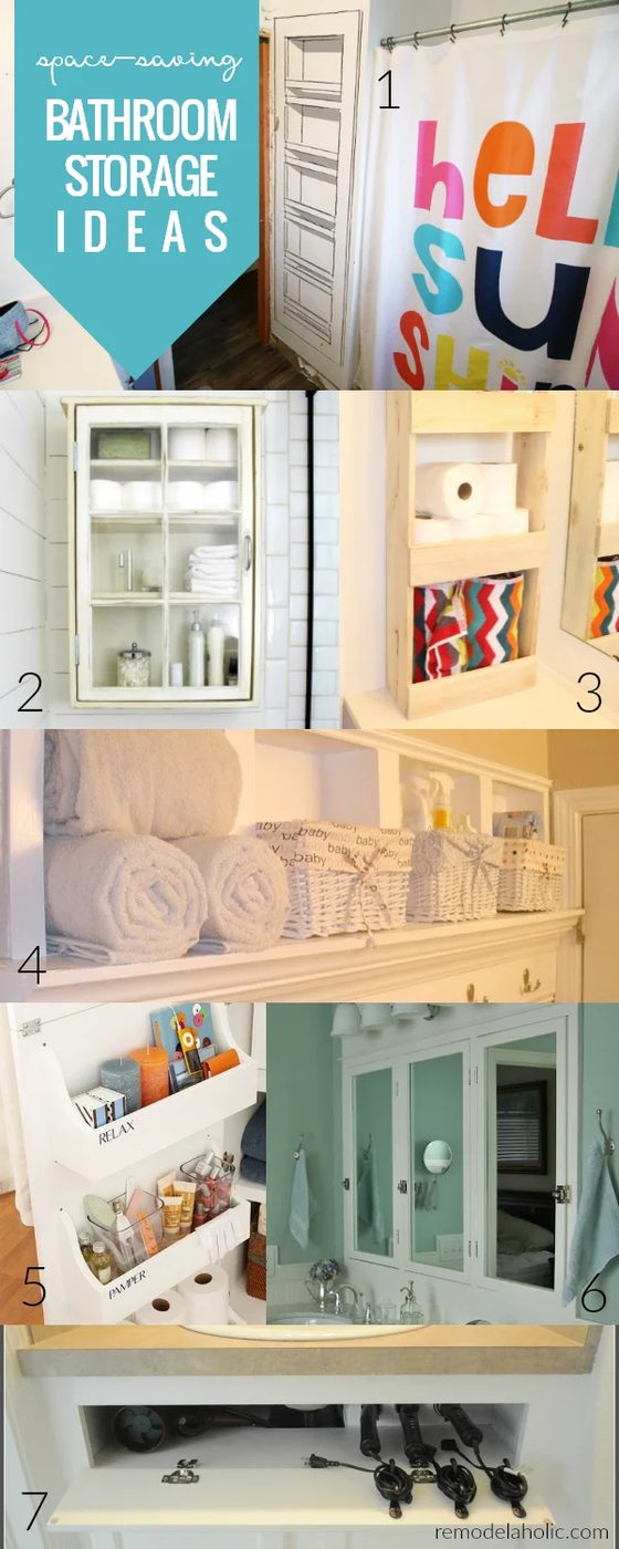 Space Saving Bathroom Storage options For Built In Shelves And More #Bekob