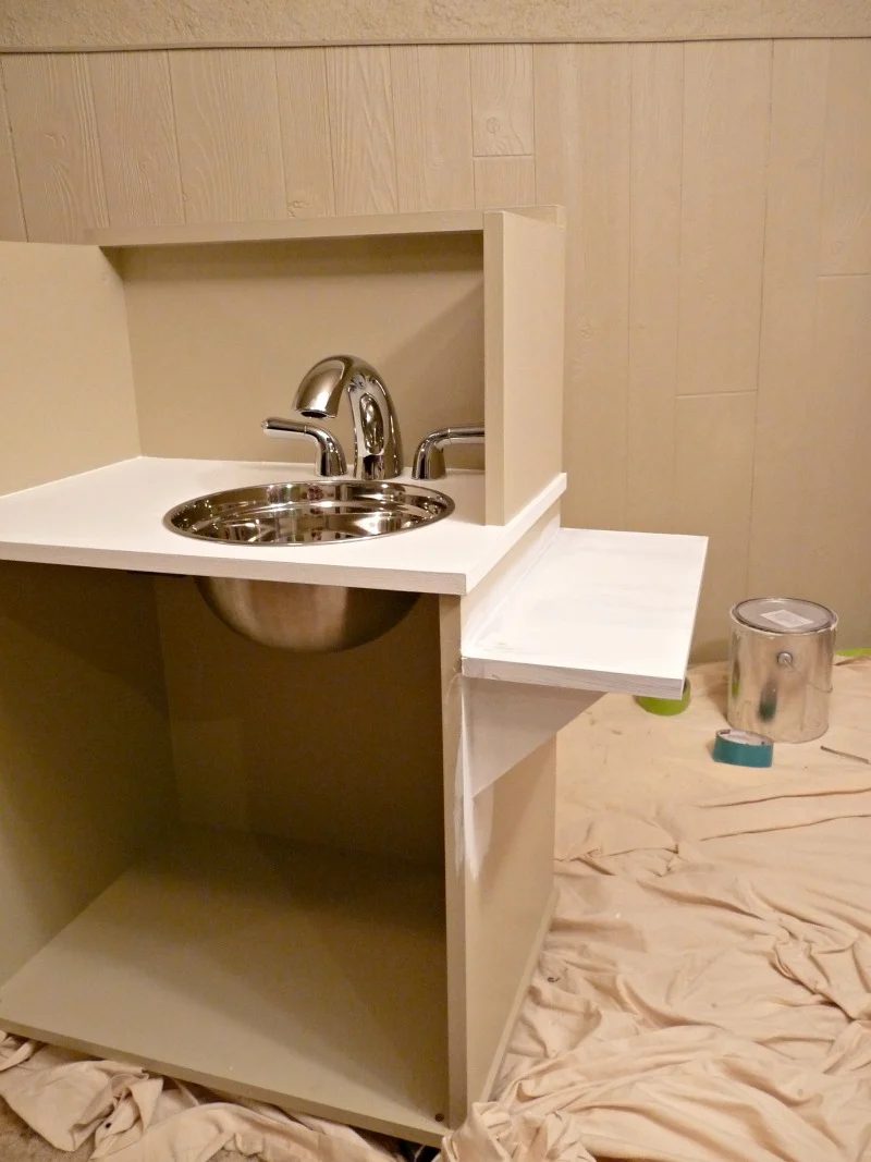 Play Kitchen From Microwave Stand (10)