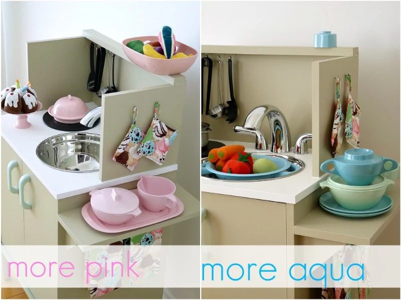 Play Kitchen From Microwave Stand (24)