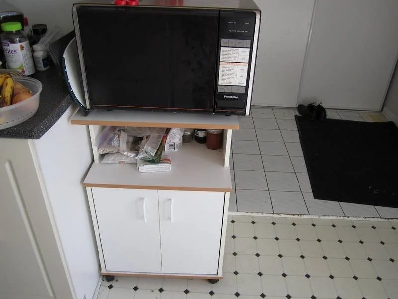Play Kitchen From Microwave Stand (1)