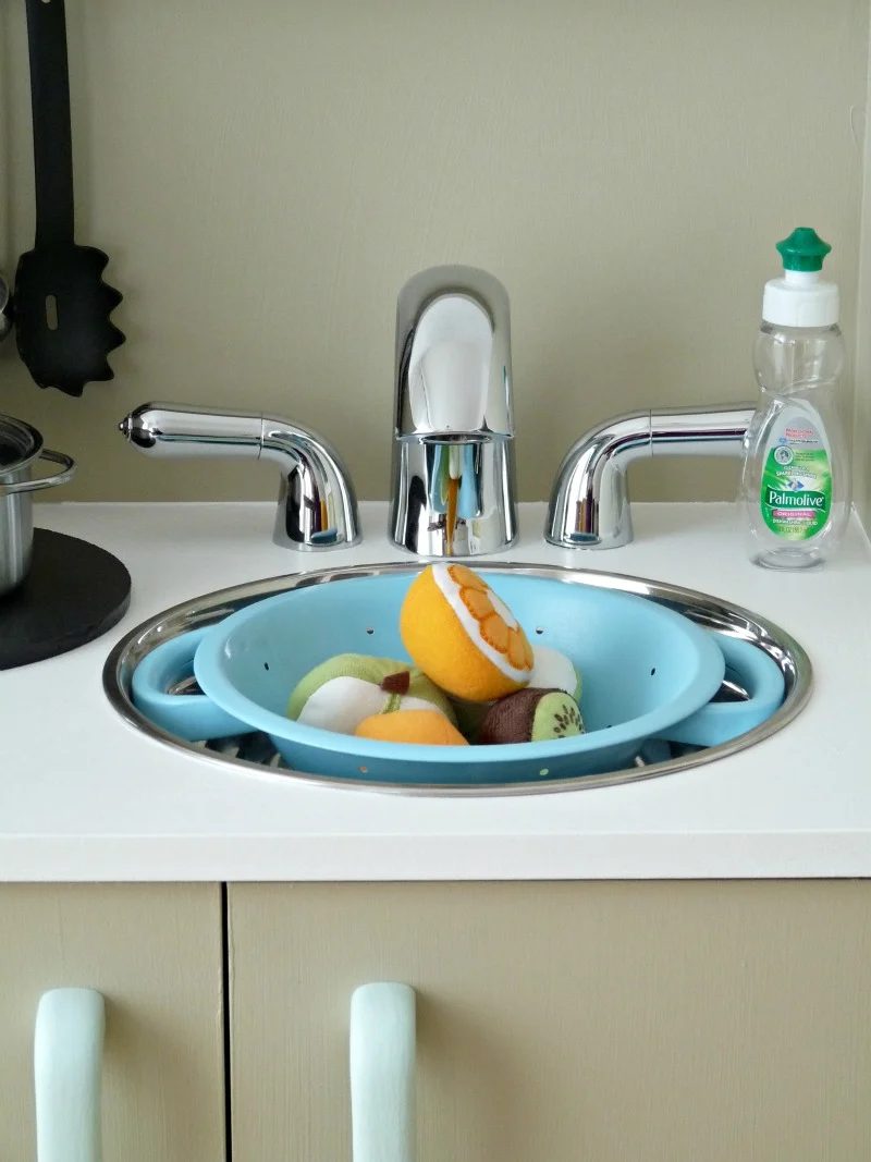 Play Kitchen From Microwave Stand (18)