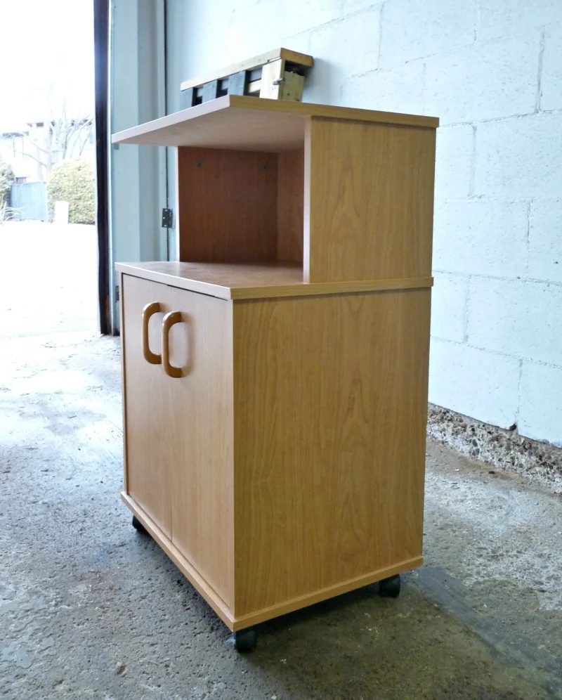 Play Kitchen From Microwave Stand (16)