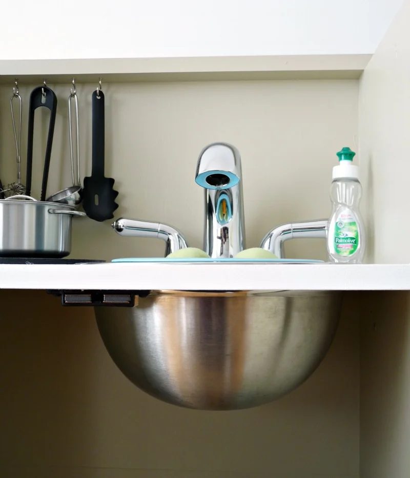 Play Kitchen From Microwave Stand (11)