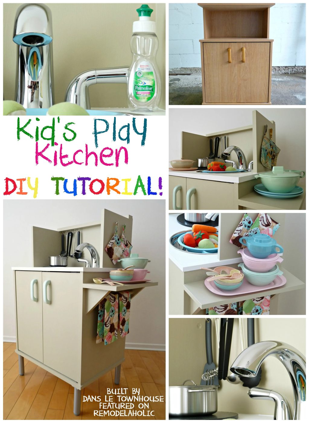 kids play kitchen Handmade building walkthrough