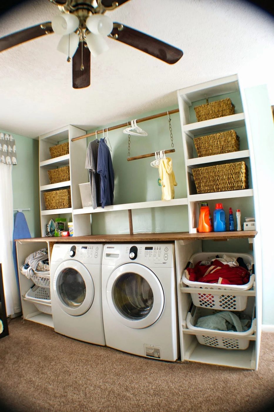How to build a built-in laundry unit, Seesaws and Sawhorses on Bekob