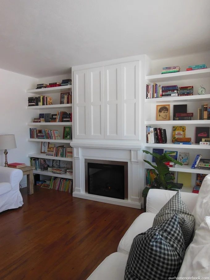 Custom Built In with Hidden TV by Our Home Notebook featured on Bekob