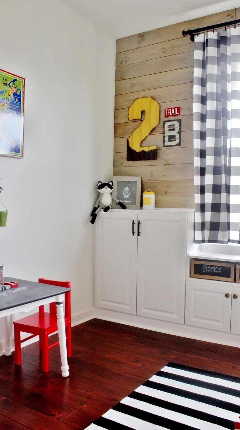 Playroom Remodel with Built-In Storage Cabinets by Delightfully Noted featured on Bekob